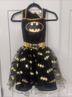 DC Comics Batgirl Sequin Tulle Dress - Black & Gold